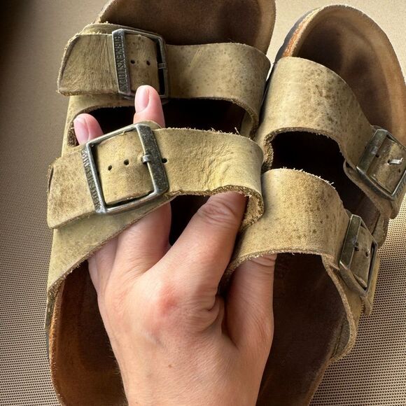 Birkenstock Khaki Arizona Sandals Sz. 40 - Picture 6 of 11